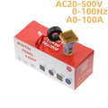 AC 20-500V 0-100A LED Digital Voltmeter Ammeter Hz Meter 10pcs Digital Panel Meter Richie's Yellow 10pcs-A V Hz