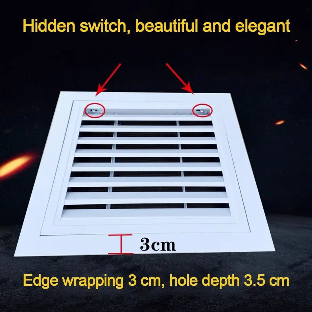 Aluminum Square Air Vent Grille with Mesh – White, 6 Sizes Air Vent Grille Richie's