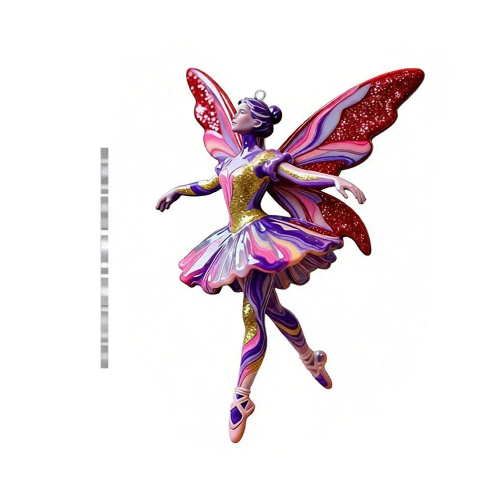 2D Acrylic Ballerina Angel Christmas Hanging Pendant Ornament Christmas Ornament Richie's 7