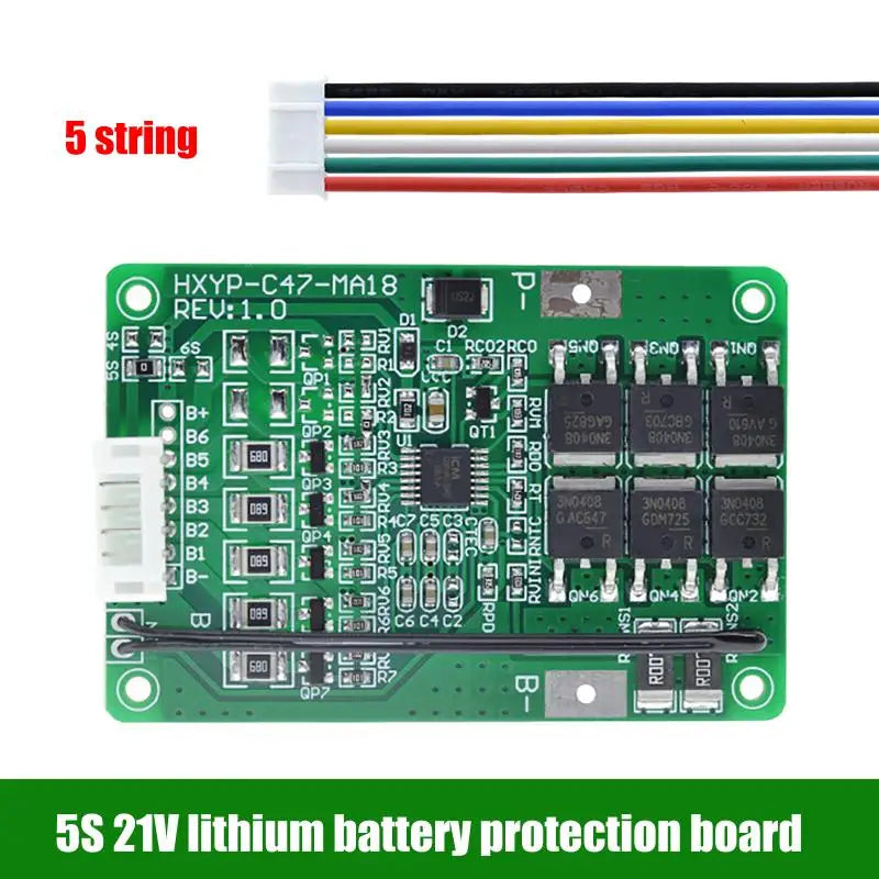 18650 Li-ion BMS Board 4S–7S 16.8V–29.4V 18A Balance Protection BMS Protection Board Richie's A2 5S