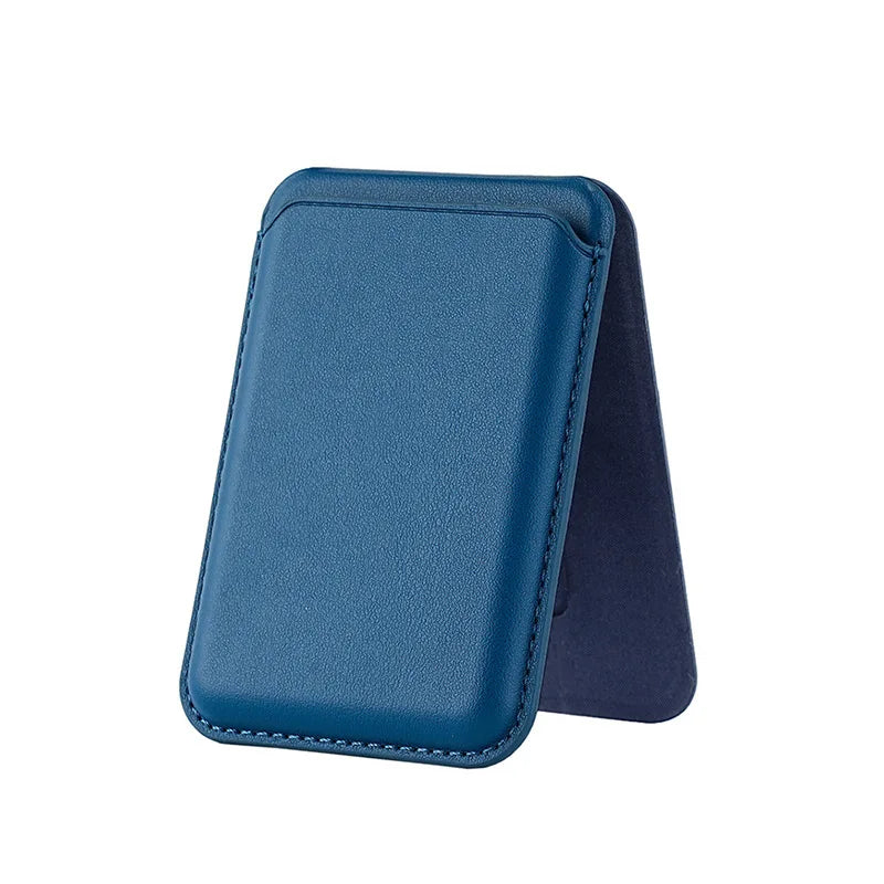 MagSafe Magnetic Wallet Stand for iPhone 16–12 | Card Holder Magnetic Wallet Stand Richie's Blue