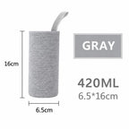 Neoprene Water Bottle Sleeve with Handle – 420/550ml Bottle Sleeve Richie's Gray 420ml