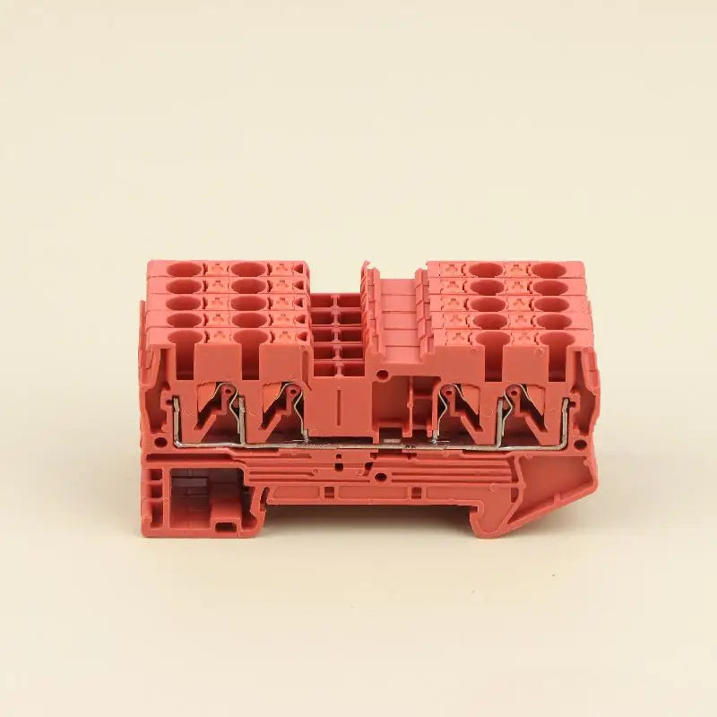 5Pcs PT2.5 Quattro Push-In Spring Terminal Block Screwless Spring Terminal Block Richie's 5Pcs Red