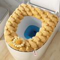 Thickened Plush Toilet Seat Cover Cushion – Washable & Warm Toilet Seat Cover Richie's Yellow