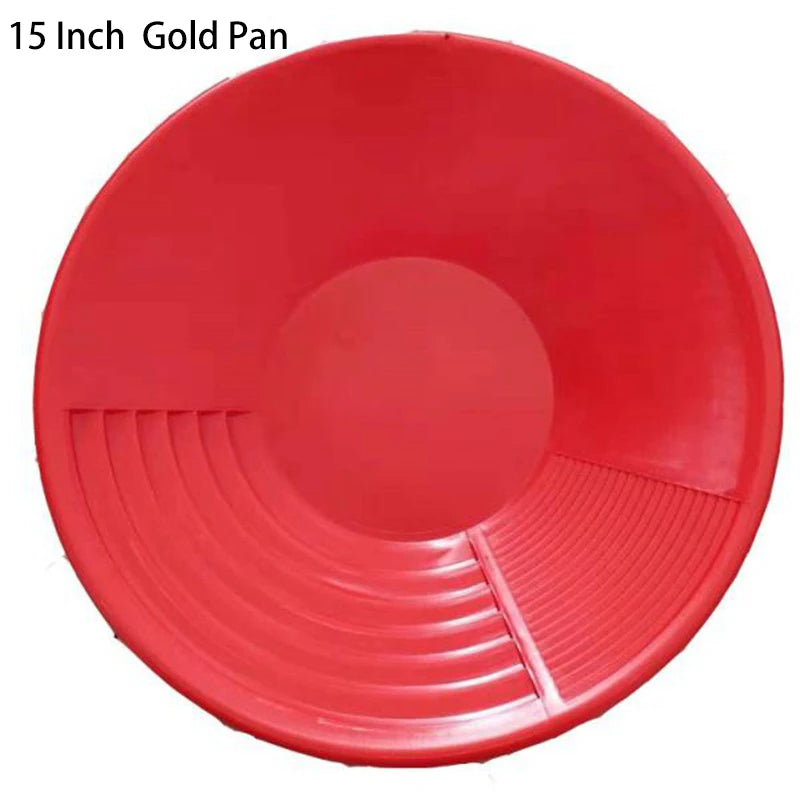 Gold Panning Pan & Sieve Set 10/14/15 Inch | Mining Kit Gold Panning Kit Richie's 1PC 15 inch Red
