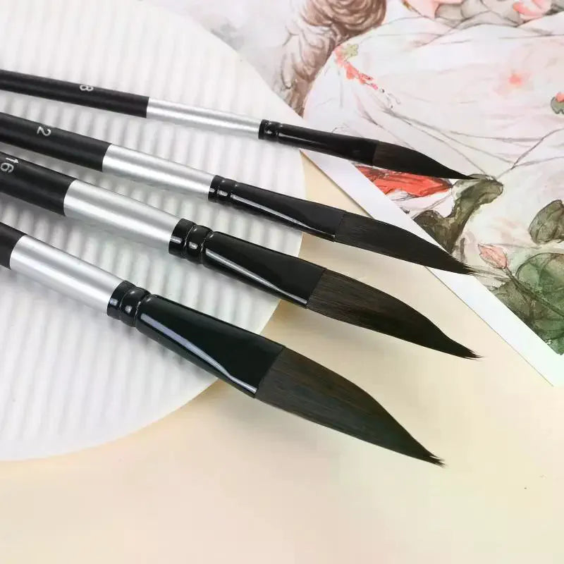 4-Piece Nylon Art Paint Brush Set | Sizes 8–20 for DIY & Crafts Art Paint Brush Set Richie's