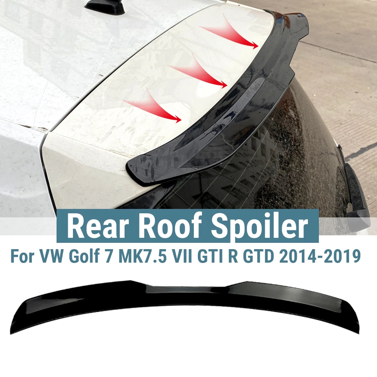 Rear Spoiler Wing Lip for VW Golf 7 MK7.5 GTI R GTD 2014–2019 Rear Trunk Spoiler Richie's