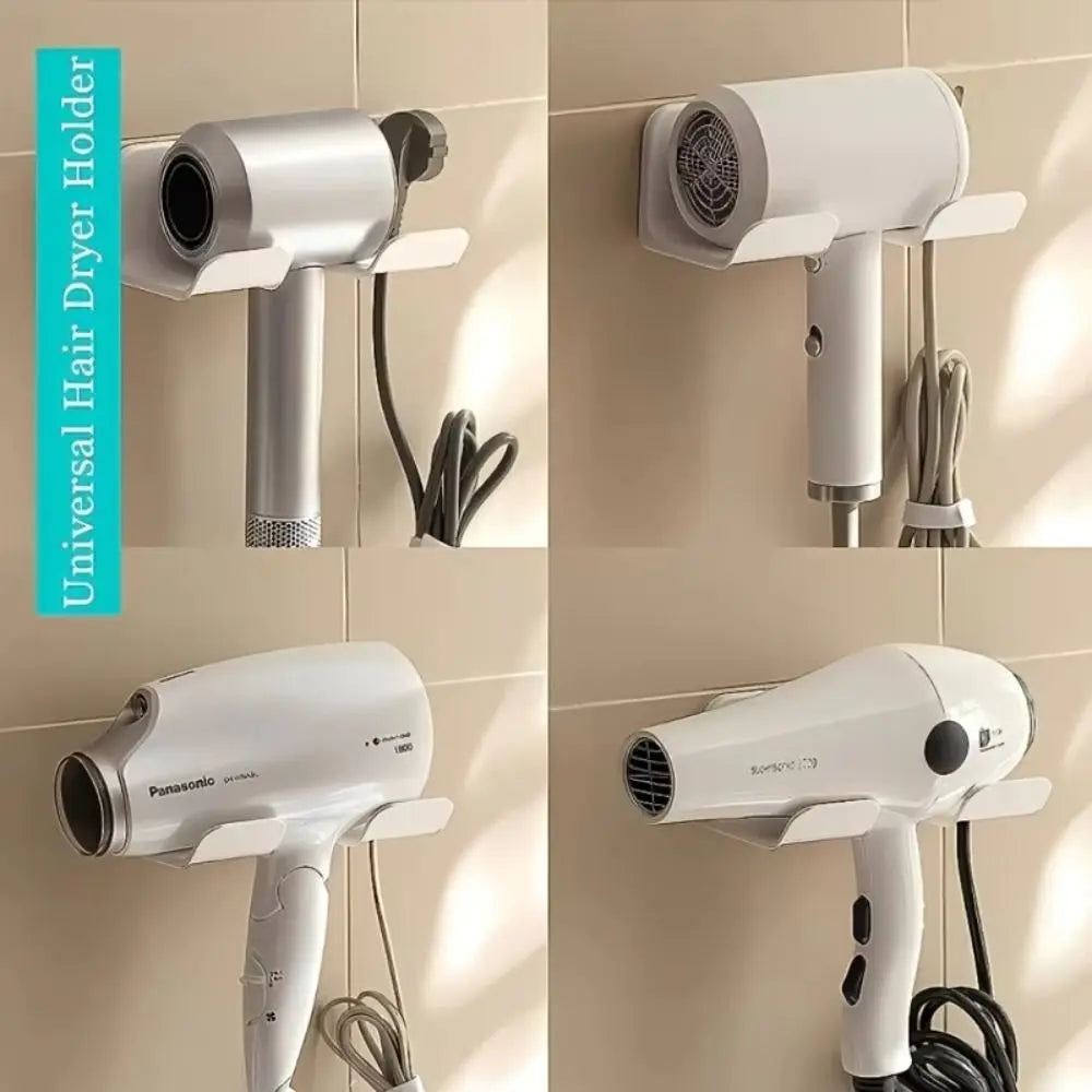Wall Mounted Hair Dryer Holder – No-Drill Self-Adhesive Rack Hair Dryer Holder Richie's
