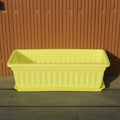 Rectangular Plastic Planter Pot with Tray – Large Balcony Garden Garden Planter Pot Richie's Yellow