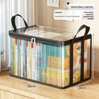 Clear PVC Flip-Top Organizer Box – Large Multi-Purpose Storage Storage Organizer Box Richie's L Black
