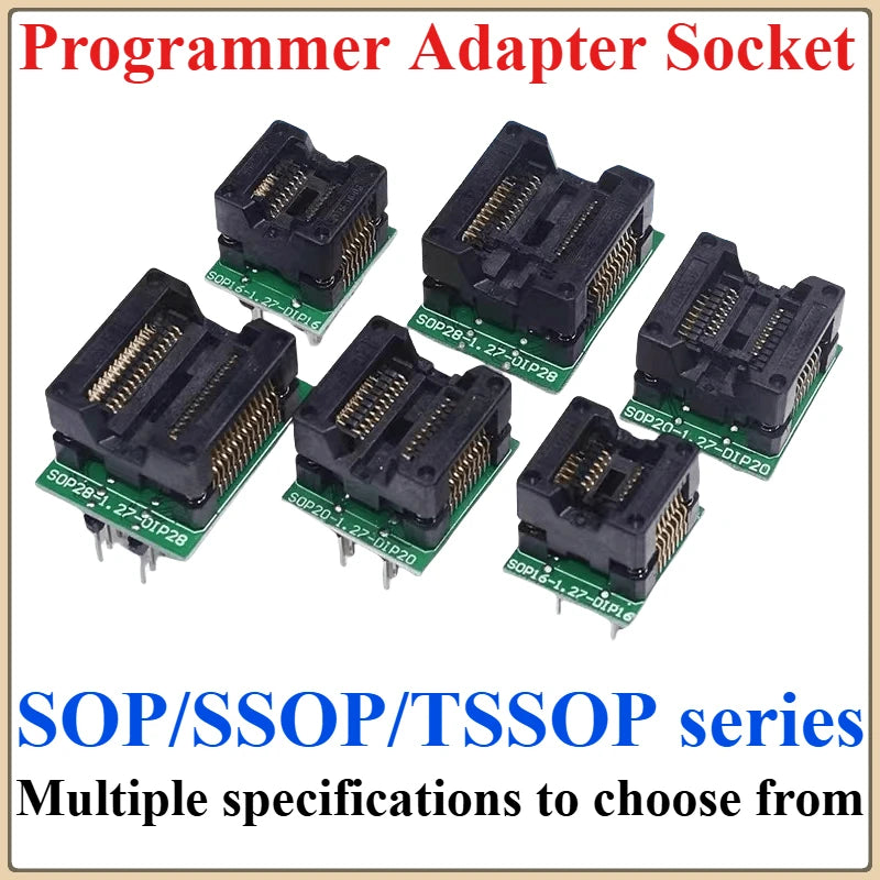 SOP/TSSOP to DIP Programmer Adapter Socket Set 8–28 Pin IC Programmer Adapter Richie's