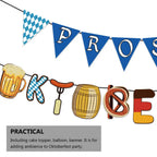 27Pcs Oktoberfest Party Decoration Set – Balloons, Bunting & Toppers Party Decoration Set Richie's