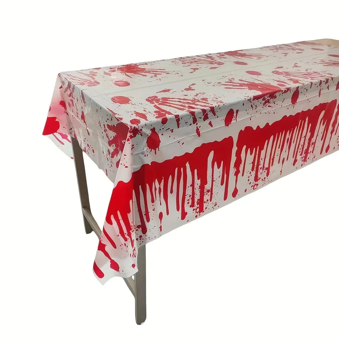 Halloween Plastic Table Cover – Bloody Hands 54×108 in Halloween Table Cover Richie's