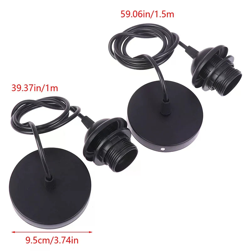 Retro E27 Pendant Lamp Holder Socket with Hanging Wire 1m/1.5m Pendant Lamp Holder Richie's
