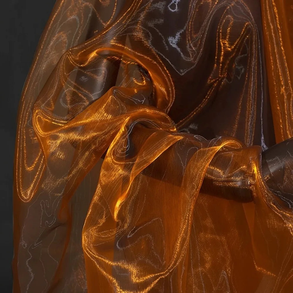 Two-Tone Gradient Organza Fabric 100x150cm Sheer Gauze Organza Craft Fabric Richie's Dark Gold L