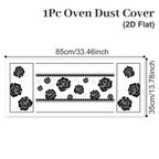 Microwave Oven Dust Cover 85x35cm Oil-Proof Washable Polyester Appliance Dust Cover Richie's 5