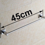 HOBHE Single Towel Bar Rack Stainless Steel Chrome 60cm Towel Bar Rack Richie's 45 CM