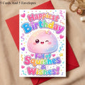 Cute Baozi Birthday Card with Envelope | Cartoon Greeting Card Birthday Greeting Card Richie's Red 10 Pcs
