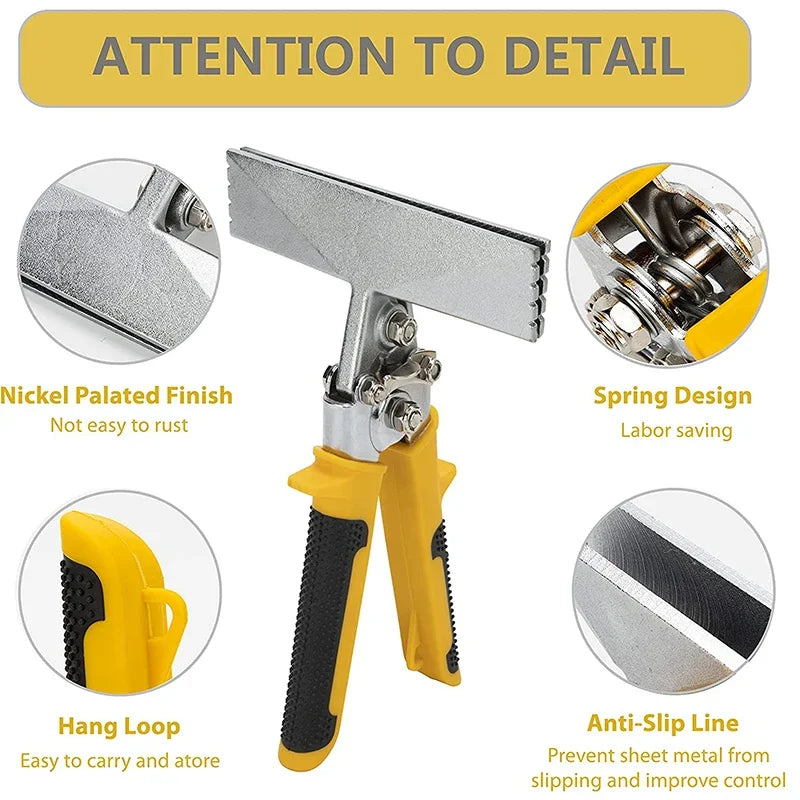 Sheet Metal Bending Pliers – Hand Seamer Crimping Tool Hand Seamer Pliers Richie's