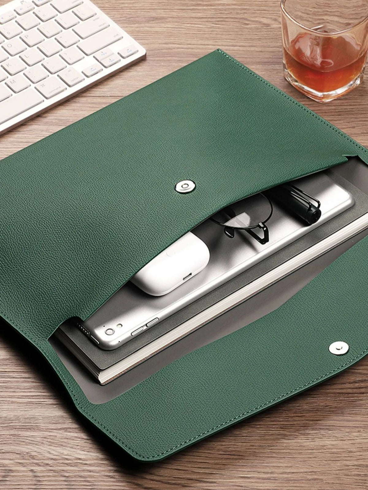 PU Leather A4 Document Folder Snap Closure | Water-Resistant Document Folder Richie's