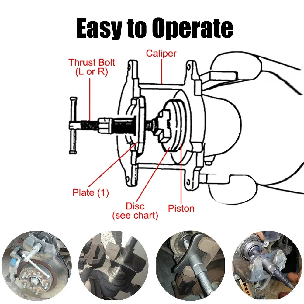 Disc Brake Caliper Piston Wind-Back Tool Kit 12/13 Pc Set Brake Caliper Tool Kit Richie's