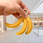 Cute Leather Banana Fruit Charm Keyring – Bag Accessory Gift Bag Charm Keyring Richie's