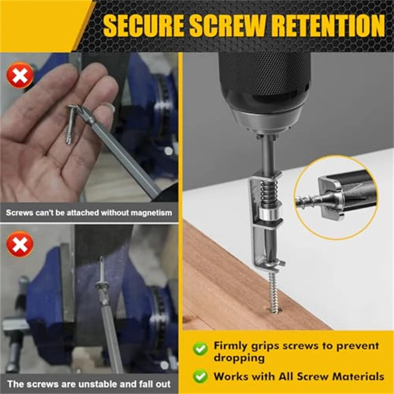 Spring Loaded Screw Holder Bit | Anti-Drop Screwdriver Bit Screwdriver Bit Holder Richie's