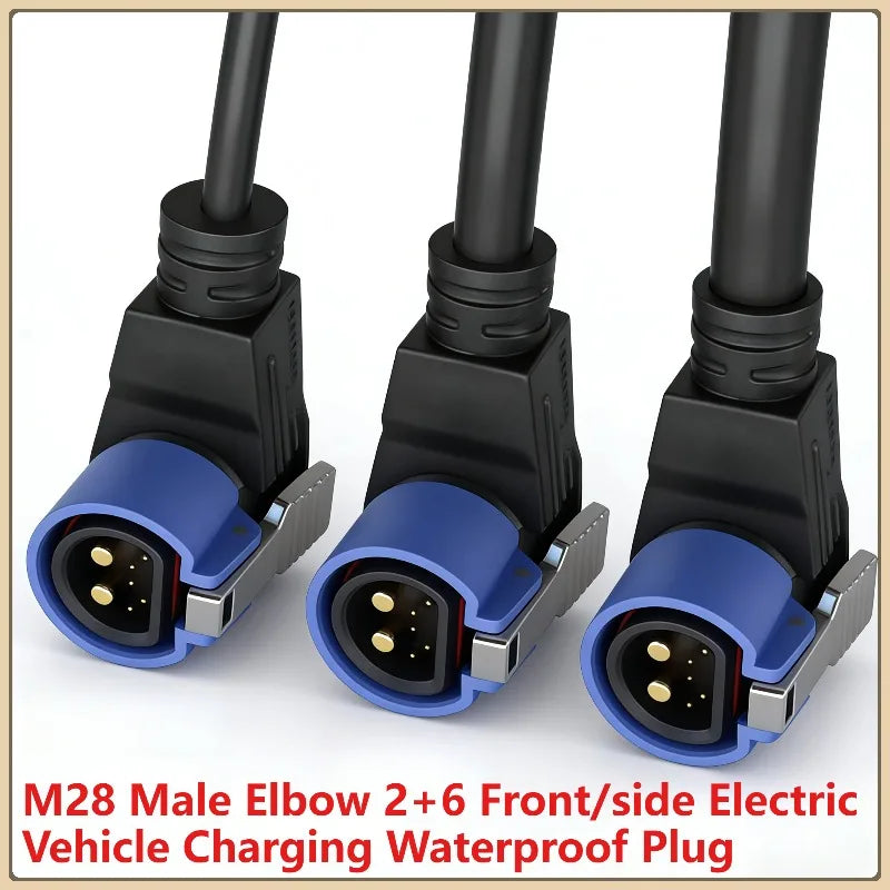 Iron Tower M28 Male Elbow EV Charging Waterproof Connector EV Charging Connector Richie's