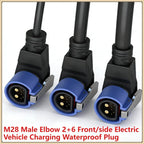 Iron Tower M28 Male Elbow EV Charging Waterproof Connector EV Charging Connector Richie's