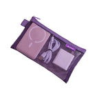 Mini Nylon Zipper Storage Bag – Cosmetic & Coin Organizer Storage Organizer Bag Richie's Purple-3