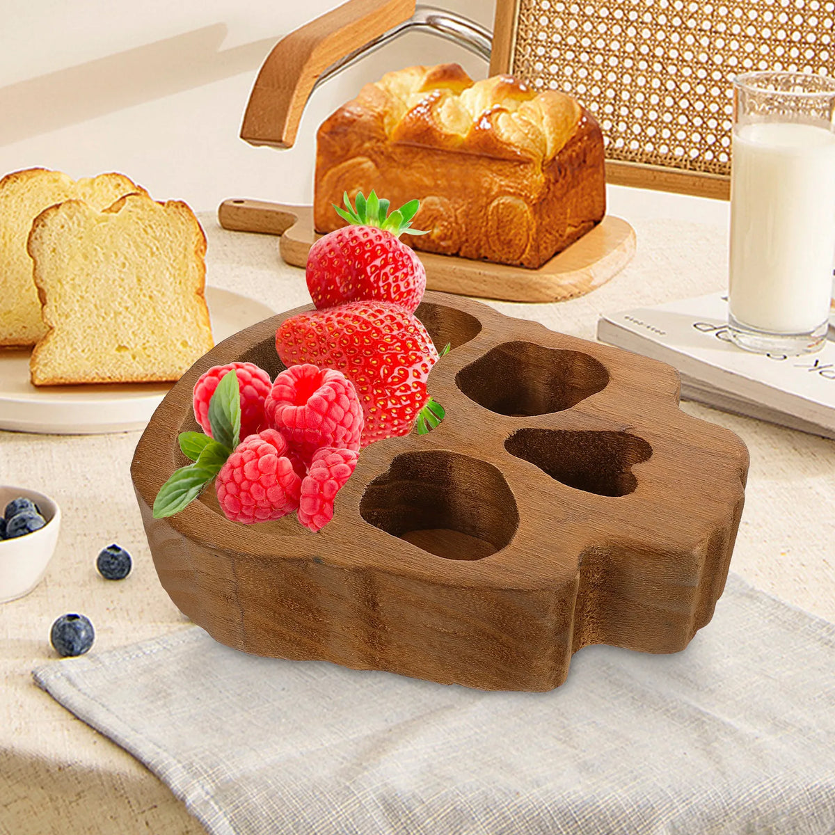 Wooden Skull Bowl Halloween Snack Tray & Serving Platter Halloween Serving Tray Richie's other