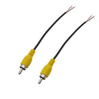 2Pcs RCA Male Female Pigtail Wire Connector – Audio Video DIY RCA Wire Connector Richie's 2 Male