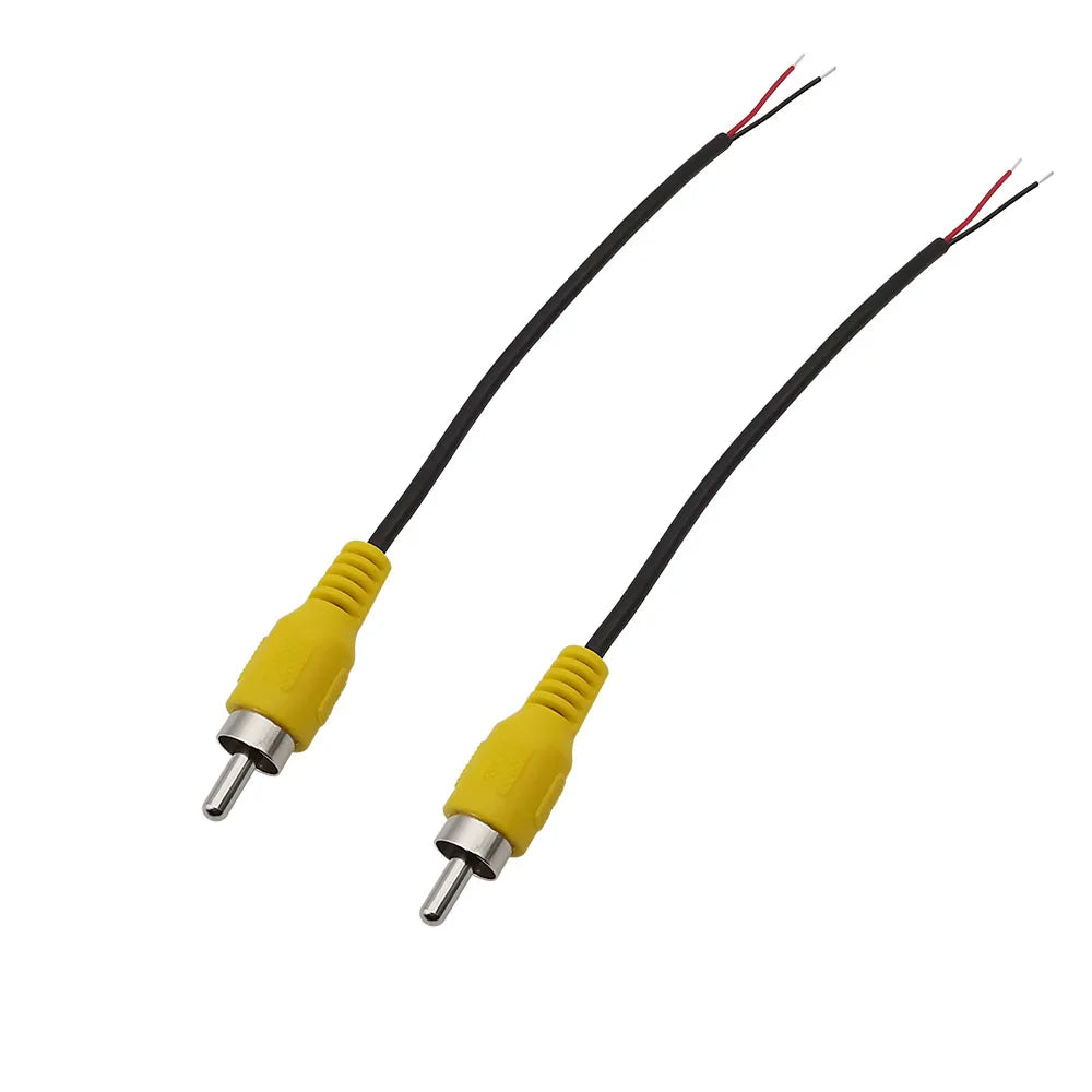 2Pcs RCA Male Female Pigtail Wire Connector – Audio Video DIY RCA Wire Connector Richie's 2 Male