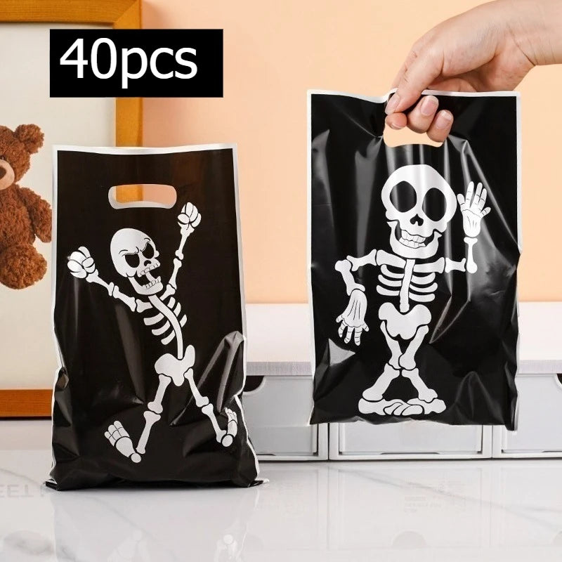 Halloween Skeleton Gift Bags 20/40 Pack – Funny Party Bags Halloween Party Bags Richie's 40pcs one size fits all
