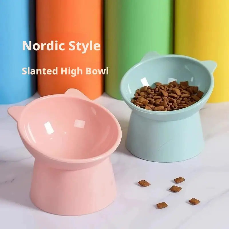 Tilted Elevated Cat Bowl | Whisker-Friendly Pet Feeder Elevated Pet Bowl Richie's