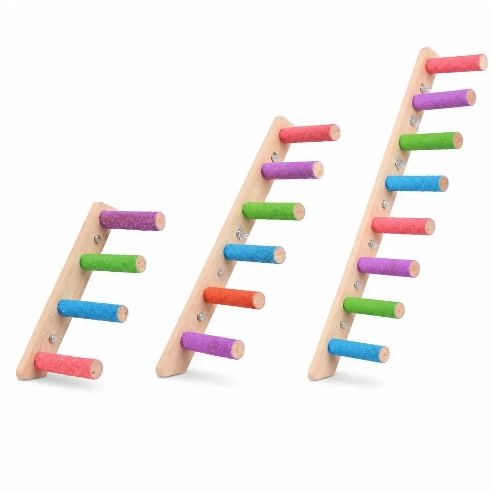 Wooden Bird Ladder Toy – 4/6/8 Rung Parrot Climbing Perch Bird Climbing Toy Richie's
