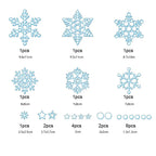 Christmas Snowflake Electrostatic Wall Stickers – Green & Silver Christmas Wall Stickers Richie's Silver-2
