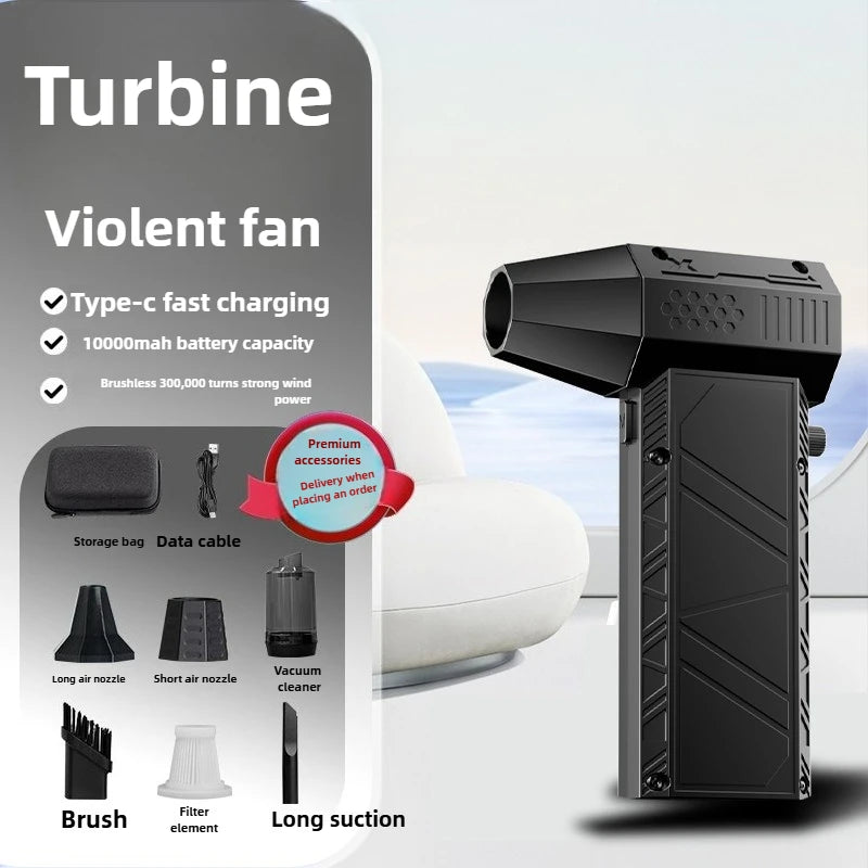 KANDE 580000 RPM Brushless Turbine Handheld Dust Blower Gun Handheld Dust Blower Richie's A1- Blowing and suc