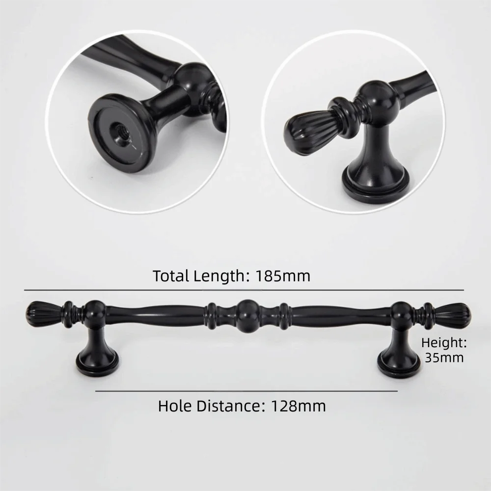 Zinc Alloy Cabinet Drawer Handle – Nordic Gold Black Silver Cabinet Door Handle Richie's Black 2