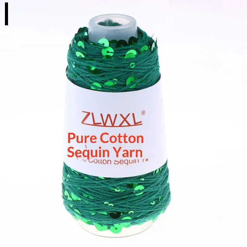 Sequin Cotton Yarn 50g Ball – Glitter Knitting & Crochet Thread Sequin Craft Yarn Richie's I