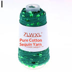 Sequin Cotton Yarn 50g Ball – Glitter Knitting & Crochet Thread Sequin Craft Yarn Richie's I