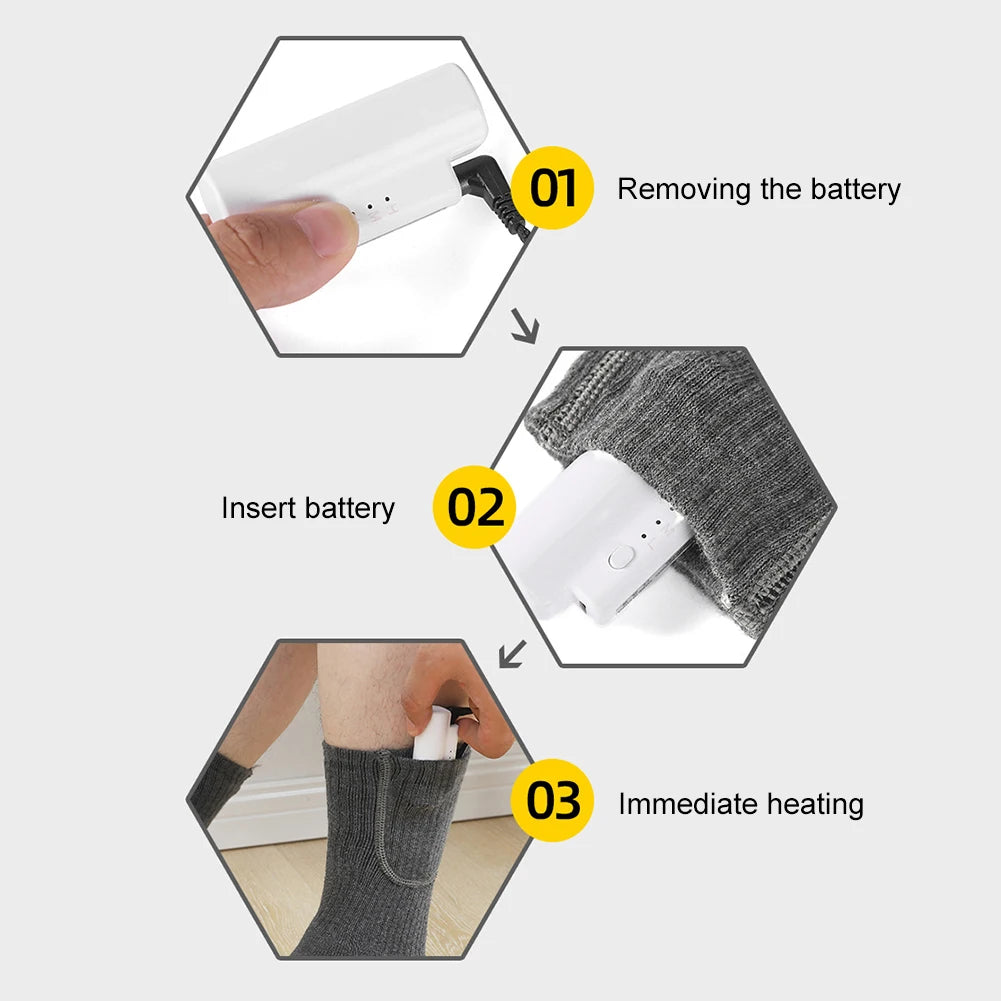 APWIKOGER Unisex Rechargeable Electric Heated Socks | Winter Electric Heated Socks Richie's