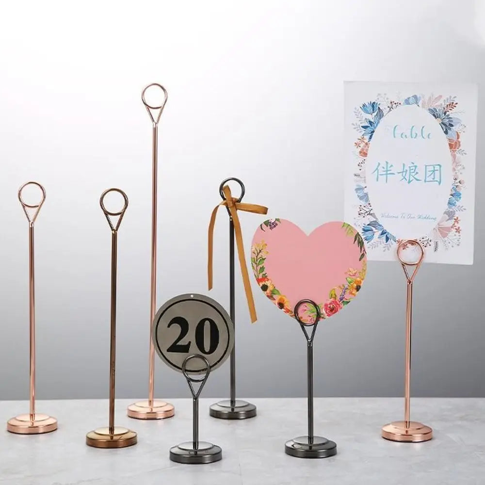 Round Photo & Memo Clip Stand – Desktop Card Note Holder Desktop Card Holder Richie's