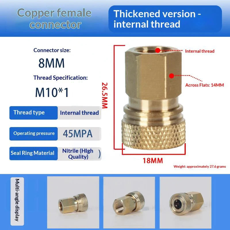 HPA Quick Release Adapter G1/8 BSP 8mm Male Nipple Air Socket Quick Release Adapter Richie's A5