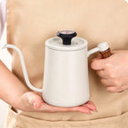 550ml Pour Over Coffee Kettle – Stainless Steel & Wood Handle Pour Over Kettle Richie's