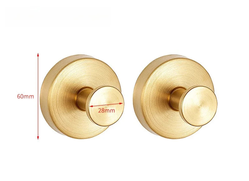 Suction Cup Hooks – Waterproof Stainless Steel Bathroom Hook Suction Cup Hook Richie's 2PCS gold