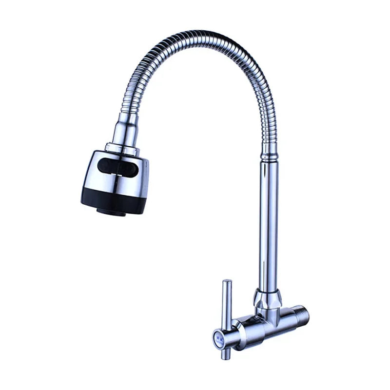 Rotatable Single Cold Kitchen Sink Faucet – Chrome Finish Kitchen Sink Faucet Richie's