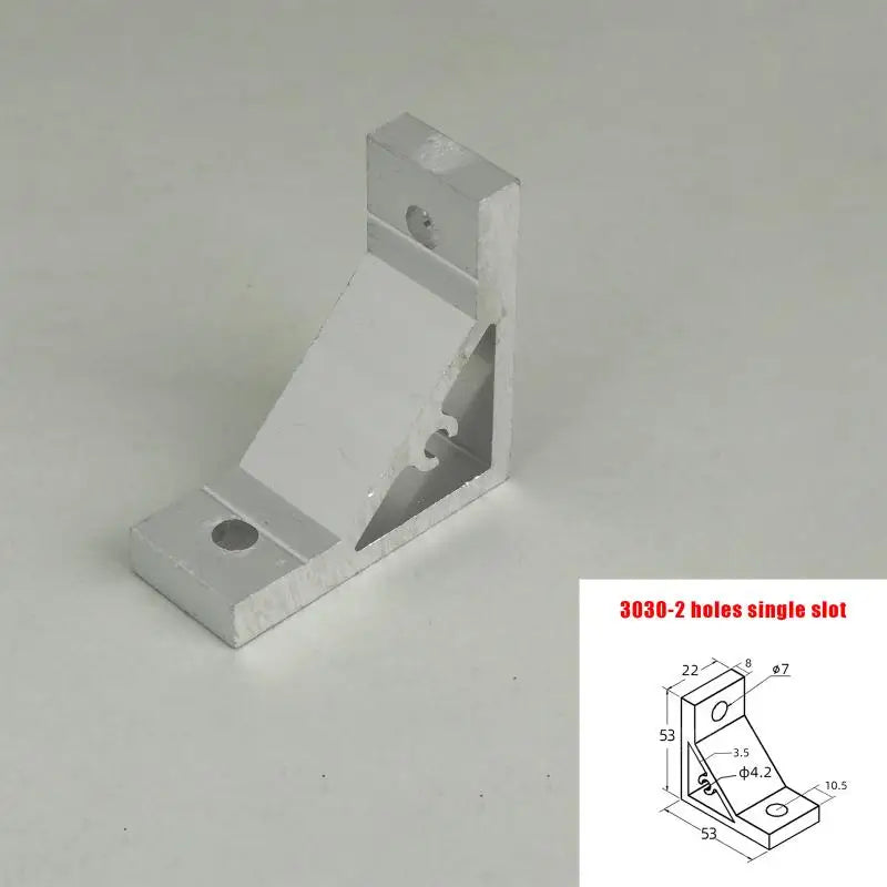 2Pcs 90° Angle Bracket for 2020–6060 Aluminum Profile DIY Frame Aluminum Corner Bracket Richie's 3030 2holes