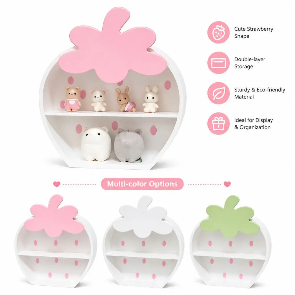 Strawberry Shaped Tiered Display Shelf – Doll & Figurine Rack Decorative Display Shelf Richie's
