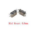 10Pcs USB 3.1 Type-C Female 16-Pin Mid Mount Solder Connector PCB Solder Connector Richie's